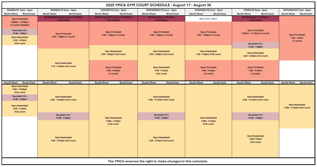 Court Schedule