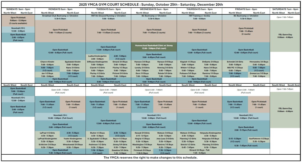 Court Schedule 11-20